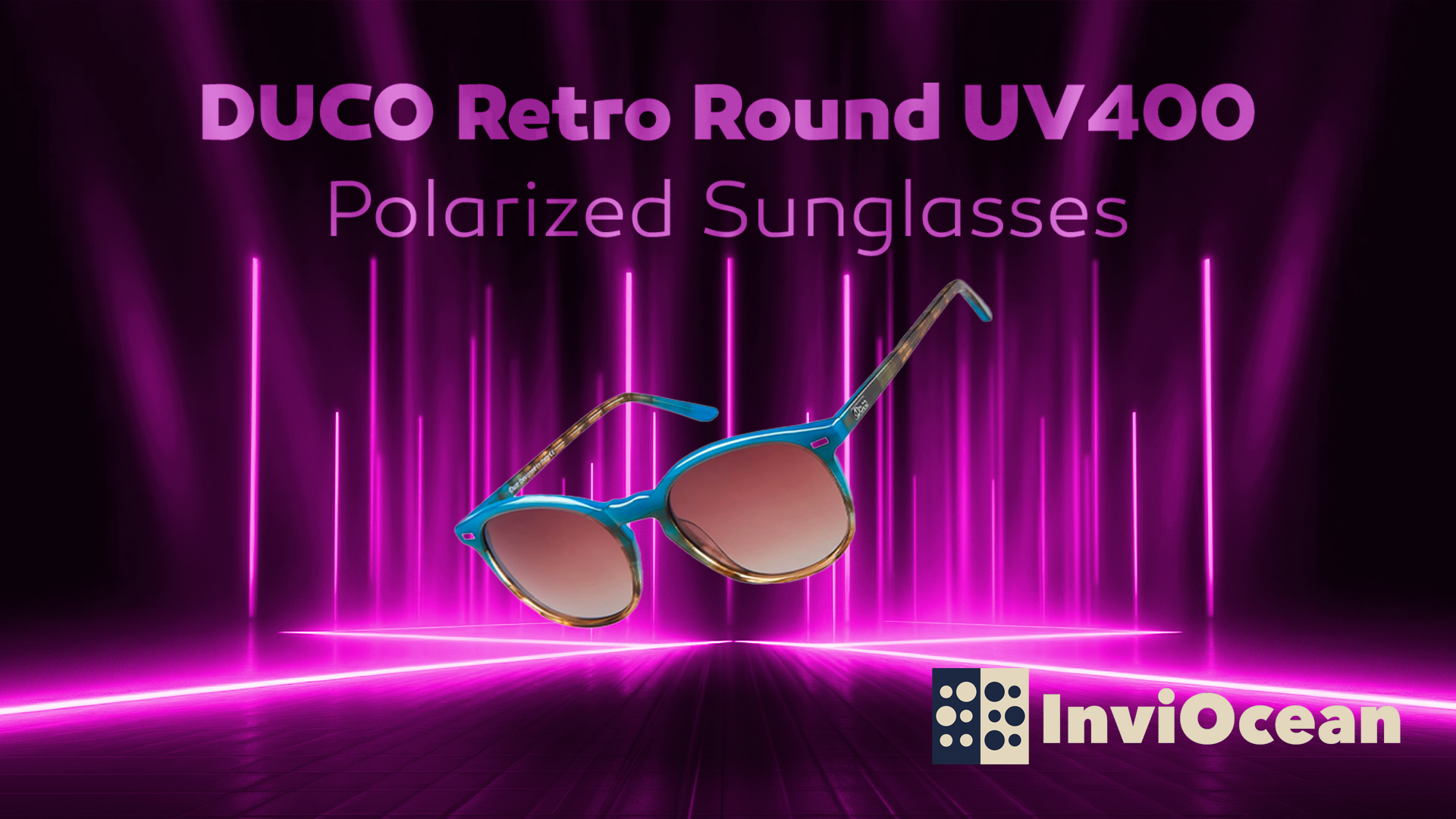 DUCO Retro Round UV400 Polarized Sunglasses