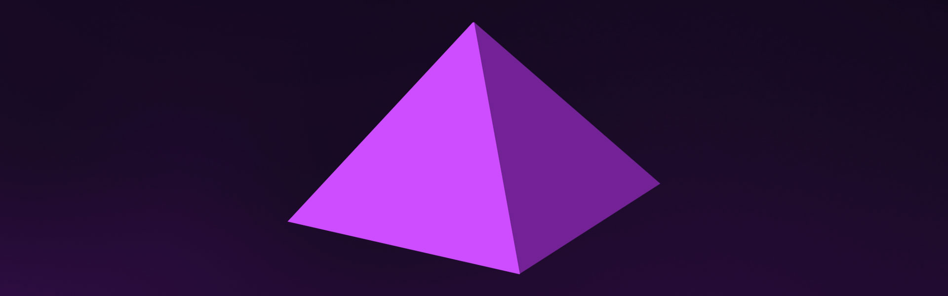 Model of a quadrangular pyramid.
