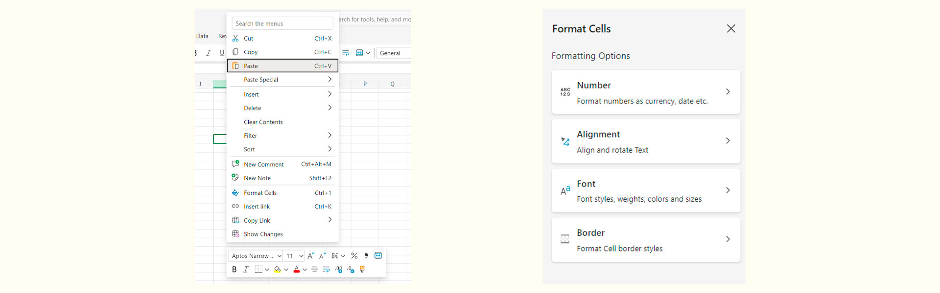 Cell Formatting
