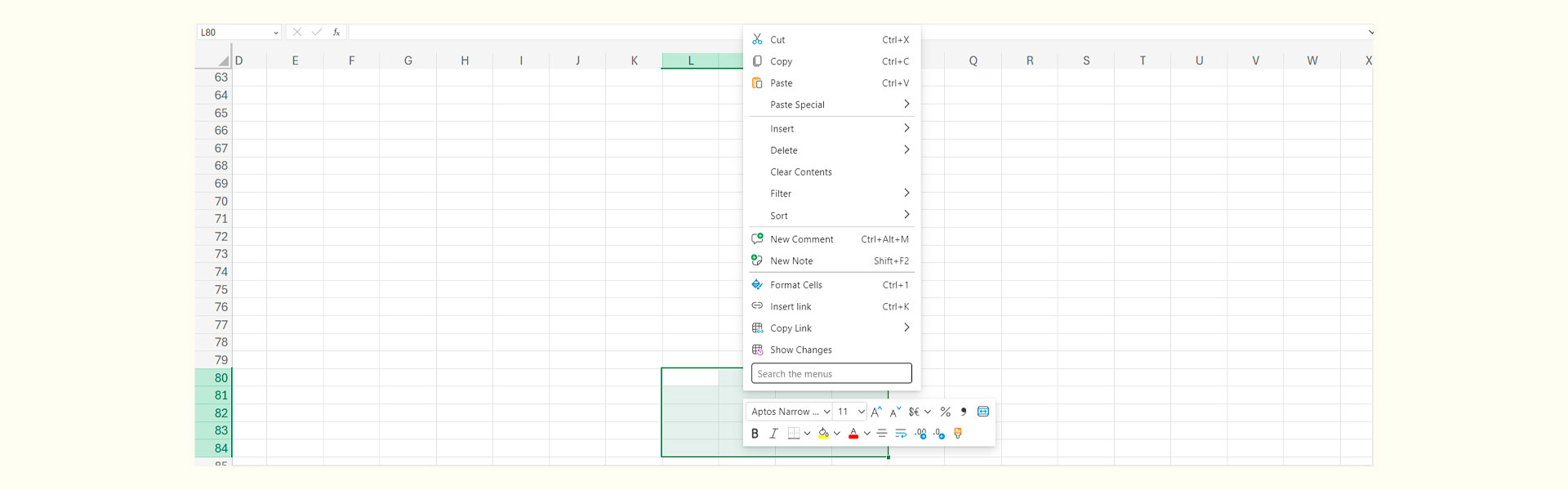 Managing Table Structure
