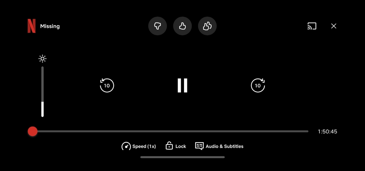 Netflix video player page